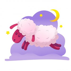sheep, sleeping, fantasy, animal, nature, night, moon, clip art-7178748.jpg
